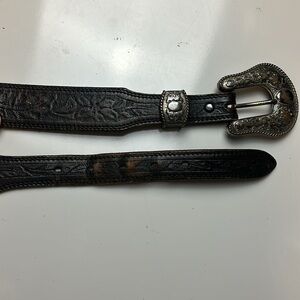 Resistol brown embossed‎ leather belt sz 40